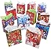 PREXTEX 12 Pack Assorted 13 Inch Christmas Gift Bags Bulk - Large Christmas Paper Gift Bags with Tags in Assorted Bright Prints for Party Favors and Holiday Gifts - 10 x 13 x 6 Inches
