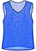 Nylon Mesh Scrimmage Team Practice Vests Pinnies Jerseys for Children Youth Sports Basketball, Soccer, Football, Volleyball (Blue, Adult)
