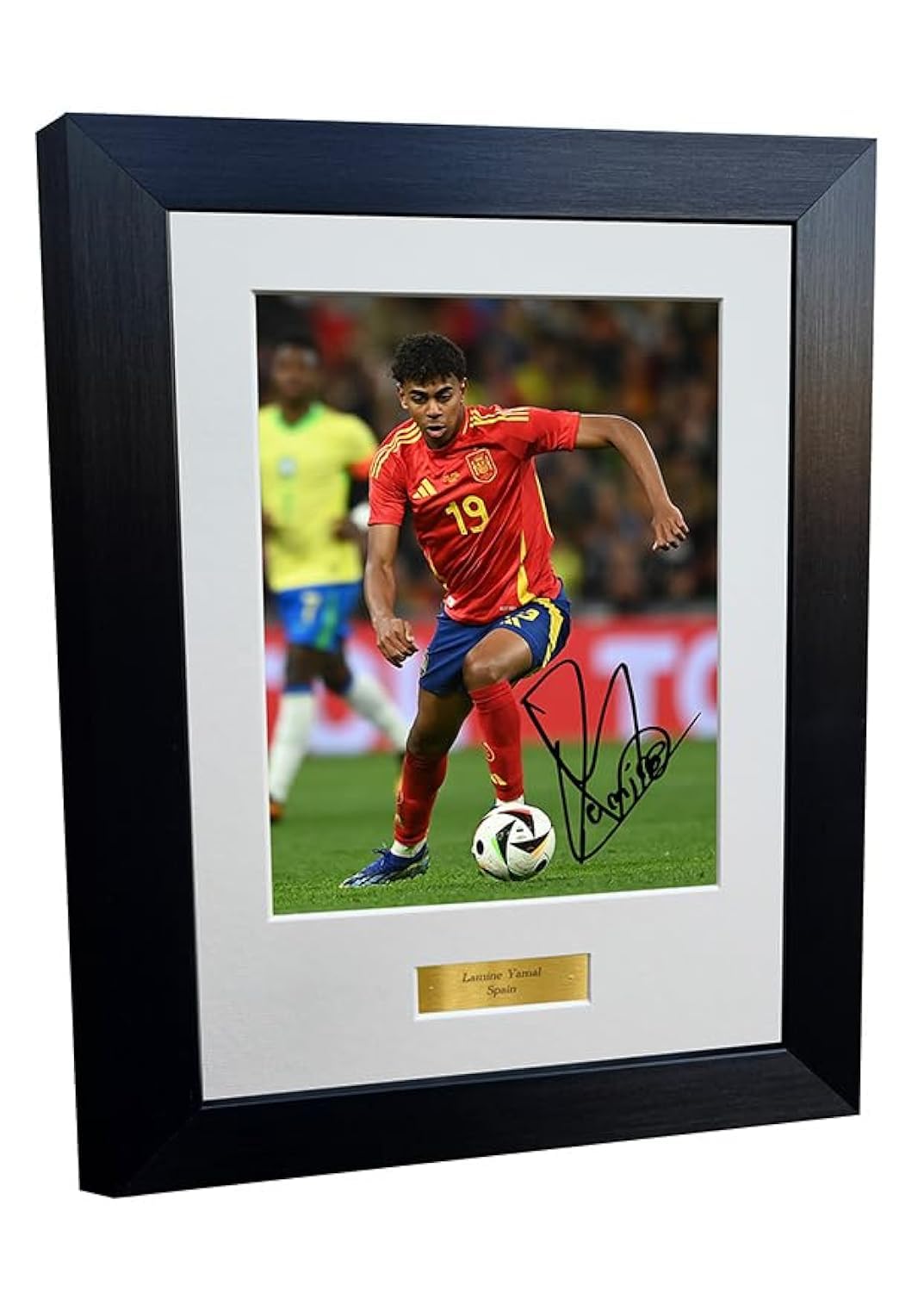 Kitbags & Lockers 12x8 A4 Signed Lamine Yamal Spain Barcelona Autographed Autograph Signed Signature Photograph Photo Picture Frame Football Soccer Poster Gift 4