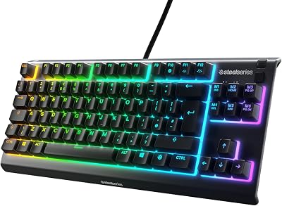SteelSeries Apex 3 TKL Gaming Keyboard - Tenkeyless Red Beacon RGB IP32
