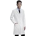 W. Brooke Men's Lab Coat, Smartphone & Tablet Pockets, Tailored Fit, Button Closure, Hard Wearing Fabric, 38" Length