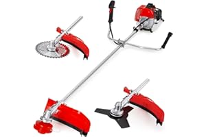 MAXTRA Weed Wacker Gas Powered, 42.7cc 2 Cycle 3 in 1 Weed Eater, Powerful Cordless String Trimmer, 18-Inch Cutting Path, Brush Cutter, 3-Teeth Blade Edger, Extension Pole