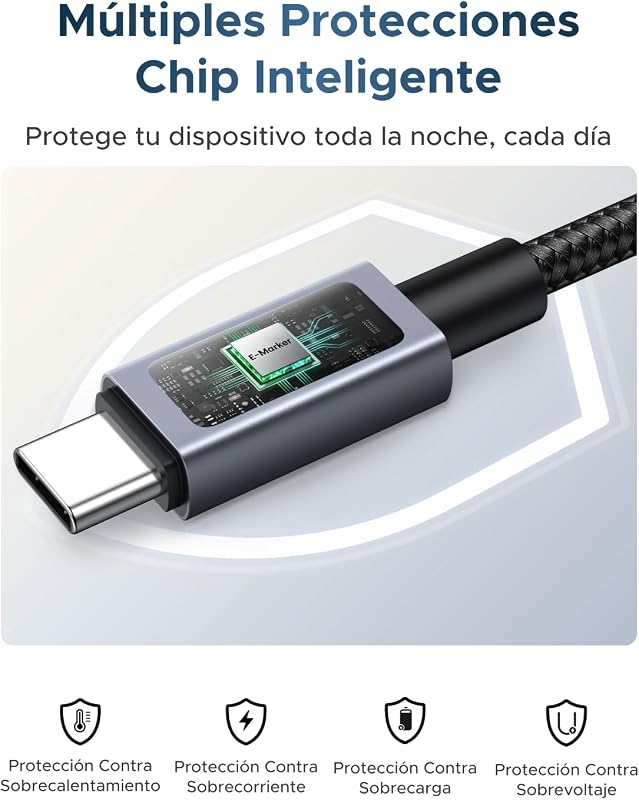 Cabo Nexode USB C PD 3.1 240W com Ecrã LED Digital (2M)