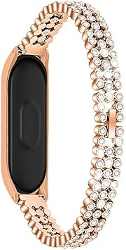 Baohooya Correa/Pulsera para Xiaomi Mi Band 4 Acero Inoxidable Metalica Metal Diamante Moda Sport Hombre Mujer Banda De Reloj