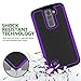 Geviaho Fotosuncy Compatible for LG K10 2016 Case, Drop Protection Hybrid Dual Layer Armor Protective Case Purple