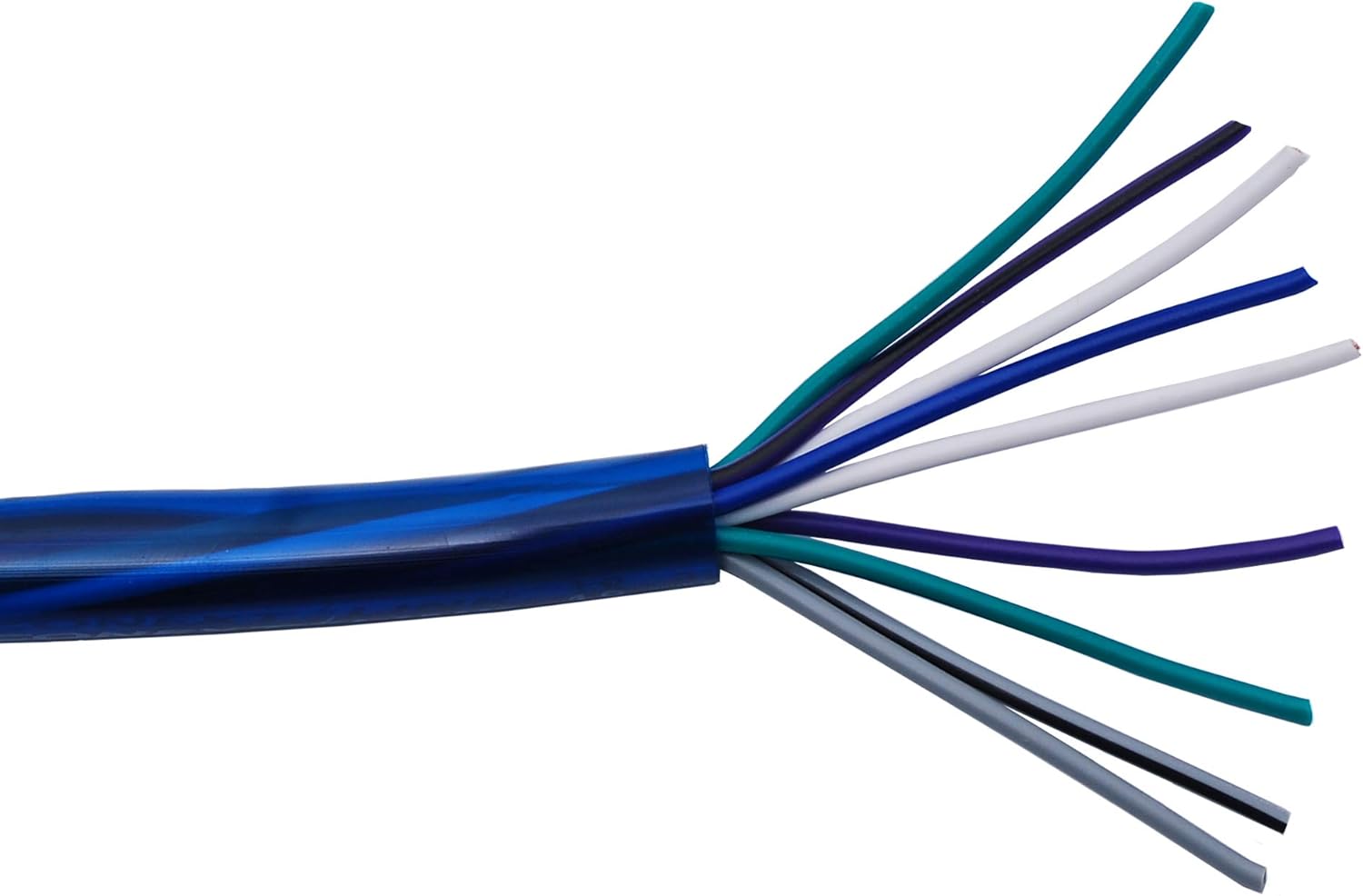 Conext Link MSC918-20 20 Feet 9 Conductors Blue Speed Wire Primary Wire Speaker Cable 18 AWG Gauge GA 100% OFC Copper Stranded Trailer: Electronics