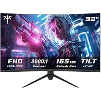 Amazon.com: KTC 32 Inch Curved Gaming Monitor, FHD 1080P 165Hz PC 