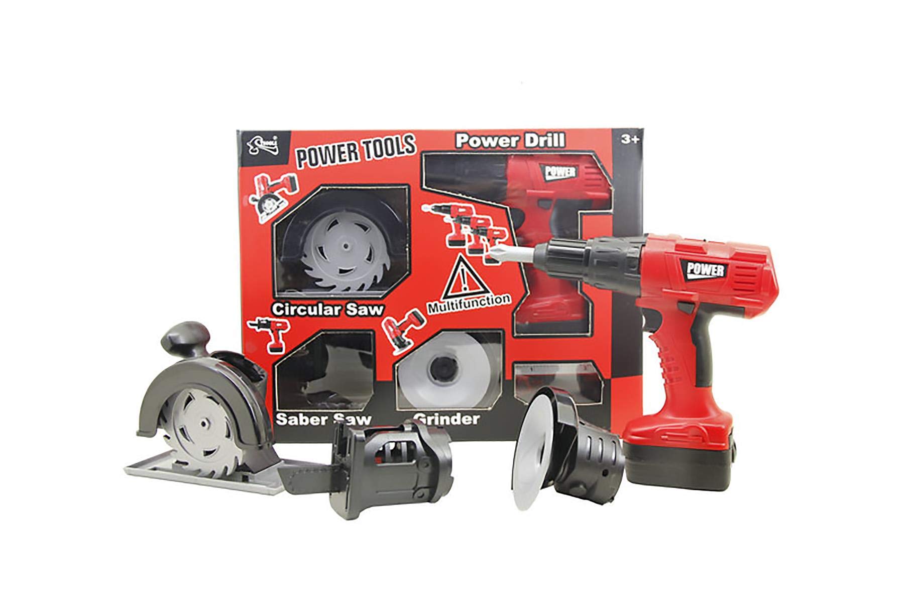 Allkindathings KQ033457 Multinational Electric Drill Toy Construction Power Tool for Kids Pretend Play Set