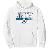 Winnipeg Jets Faceoff White Officially Licensed Pullover Hoodie