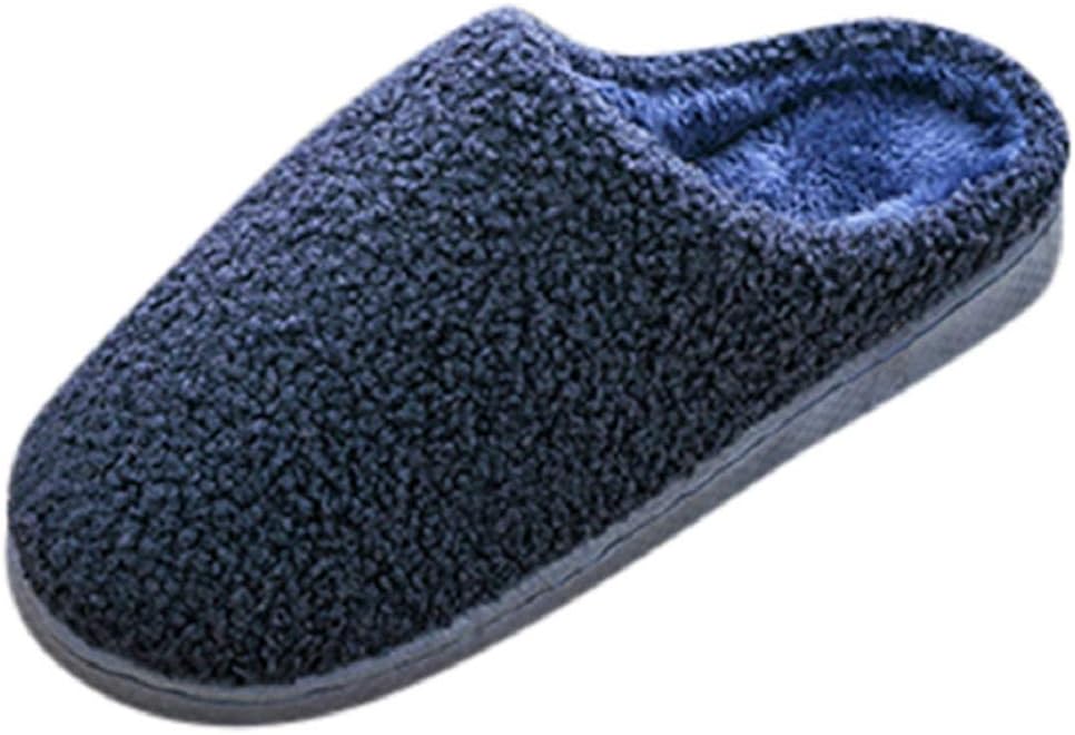 Womens Mens Warm Non-Slip Floor Slippers Couples Casual Plush Soft Cozy Winter Home Slippers Indoor Shoes