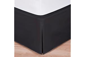 BED MAKER'S Bed Maker’s Never Lift Your Mattress Bed Skirt, Designed for Box Spring Beds, Split Corners, 14 Inch Drop Length, Queen, Black