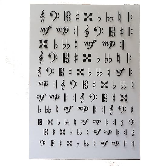 Amazon レジン封入用透明シール 音楽記号2 デコ素材 通販