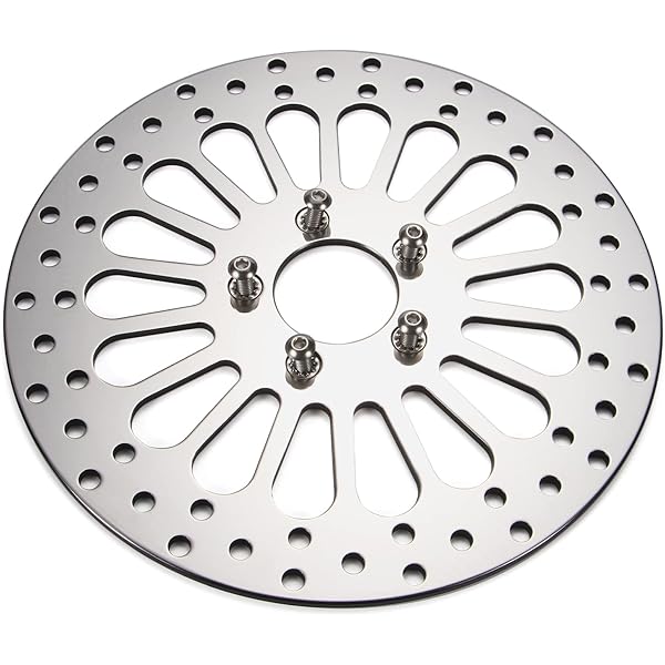 Brake Disc Rotors DNAブラック11.8 "メッシュフロントローター、0822ハーレーツーリングロードグライドウィズボルト