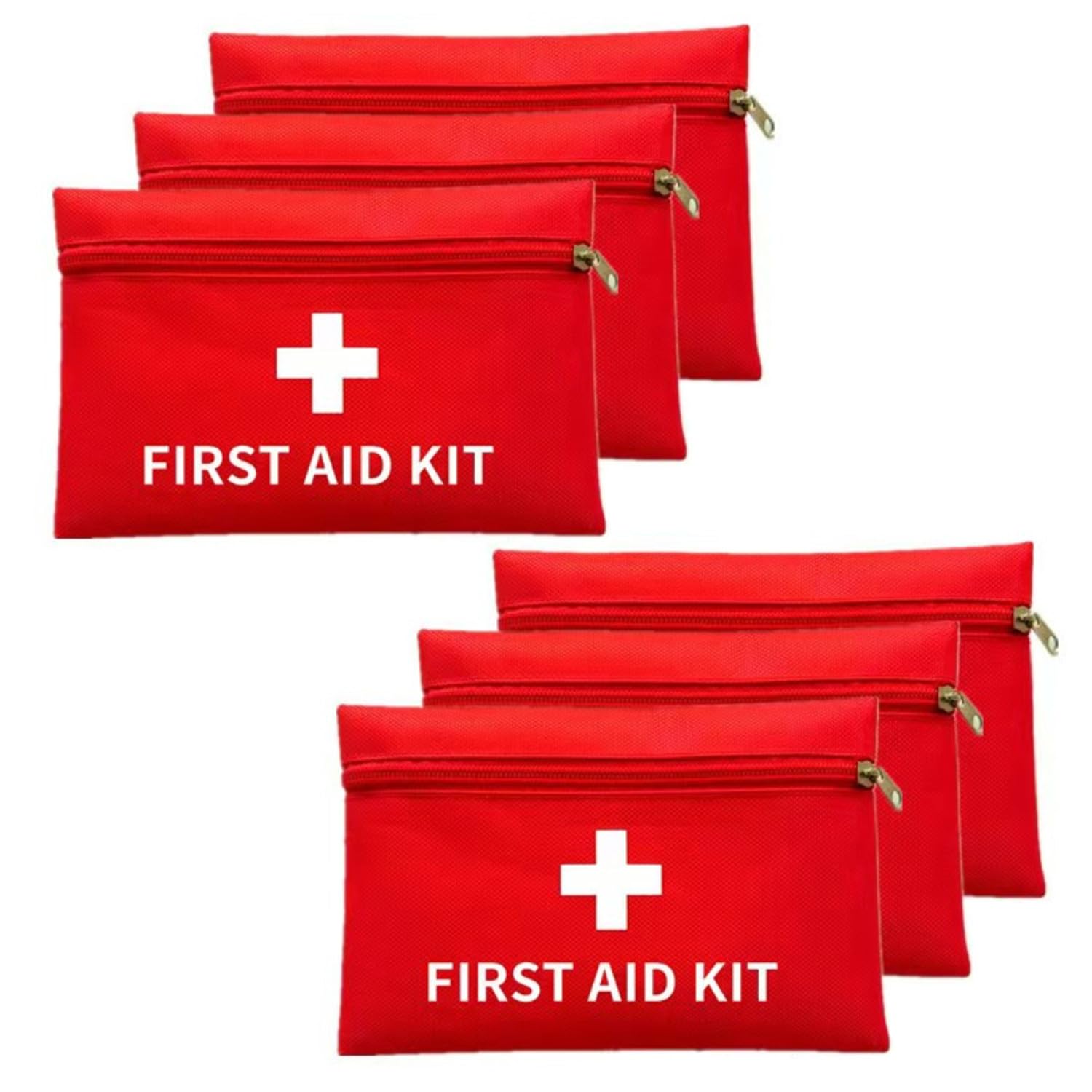 BOBOZHONG Small First aid kit,6 Pack Mini Survival kit Travel Empty First Aid Kit Pouch Bag for Home Travel car Hiking of Camping, Parks, Scouts, Travel.(Bag Only)