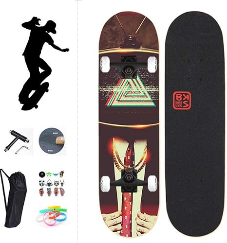 Amazon Co Jp スケートボード コンプリート ナビゲートしやす バランス 標準高速スケートボード ダブルキック凹面デッキトレーニング ダブルキックトリックプロバランス 初心者 大人 ティーン キッズ男の子も女の子も こどもおしゃれショートボードロングペニー