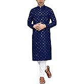 Sonisha MKP125 Men's Blue Kurta Pajama Set Indian Traditional Party Wear Outfit