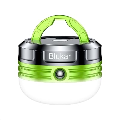 Blukar Camping Lantern LED 5 LEDs 3 Modes Battery Powered 3 AA Included
