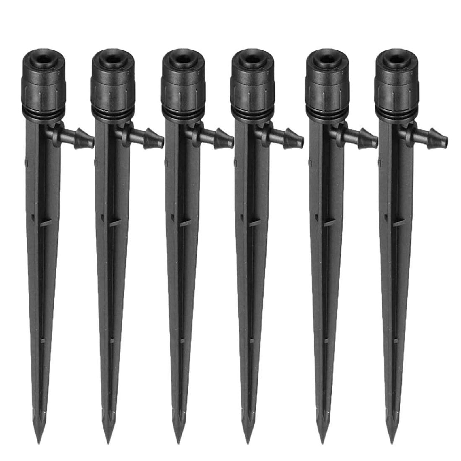 Lxcom LightingIrrigation Drippers Drip Emitters Micro Spray Adjustable 360 Degree Full Circle Pattern Water Flow Irrigation Drippers Drip System Parts Drip Irrigation, 50 Pack(Black)
