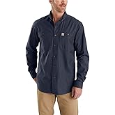 Carhartt Mens Rugged Flex Relaxed Fit Midweight Canvas Long-Sleeve Shirt