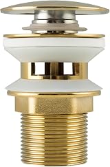 Frap Basin Sink Waste Slotted Pop Up Click Clack Brushed Gold view 1