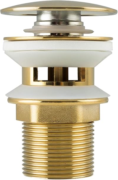 Frap Basin Sink Waste Slotted Pop Up Click Clack Brushed Gold