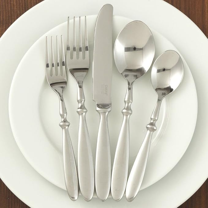 CHEFS StainlessSteel Bistro Flatware Set, 20Piece
