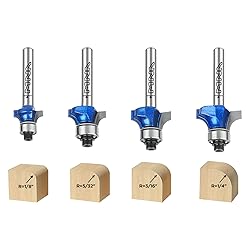 MNA Round-Over Bit 4 Pcs Set, 1/4 Inch