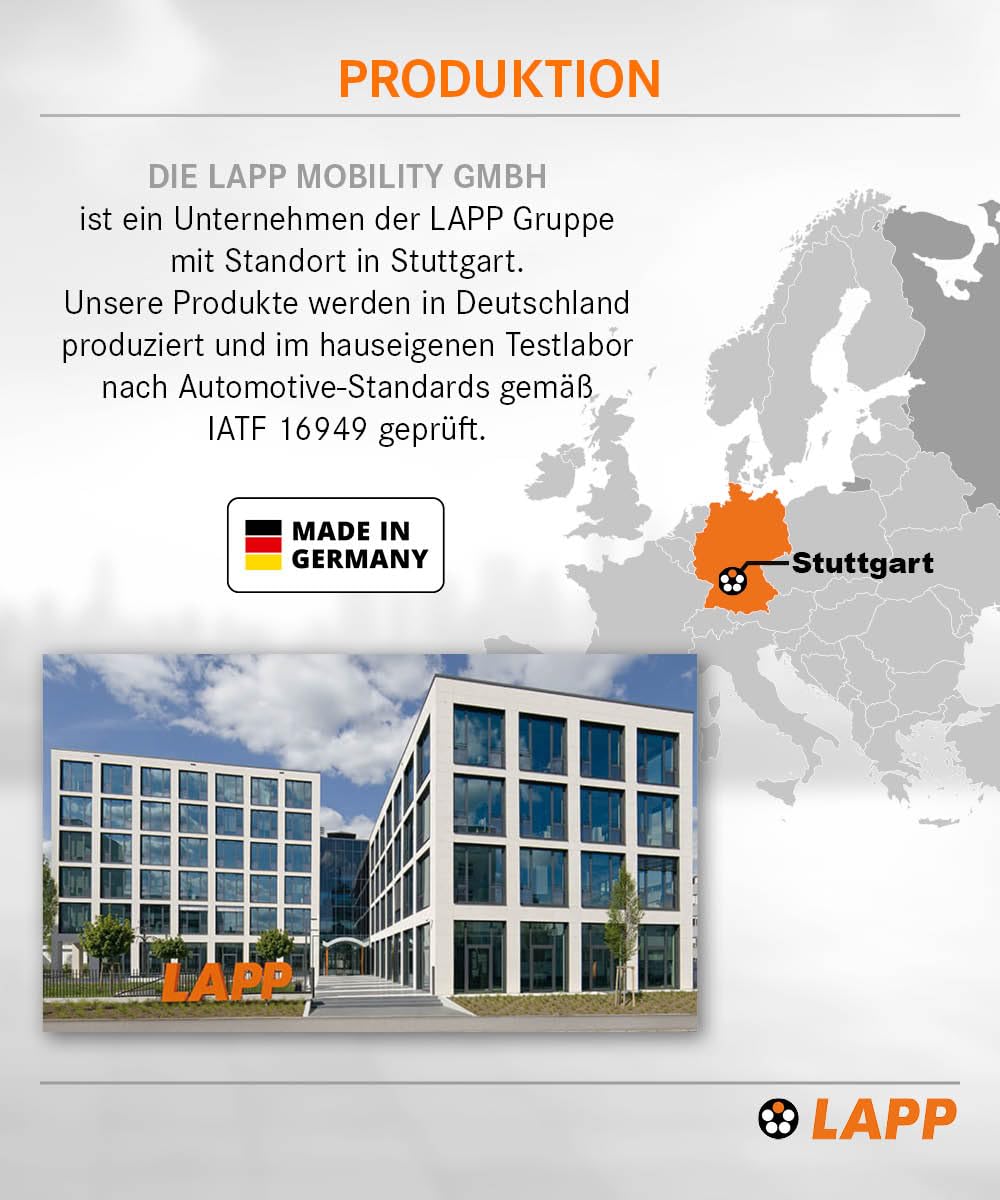 Lapp Mobility Typ 2 Ladekabel 11 KW/Spiralkabel / 20 A / 3-Phasig/E-Auto Ladekabel/Mode 3 / 5m 9
