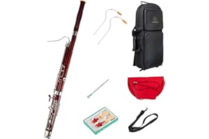 AUROSUS BNS-M maple wood bassoon c key full german key system with silver plating whisper and lock key woodwind instrument with high grade case accessories for student to intermediate instrument