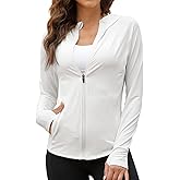We1Fit Women's UPF 50+ Sun Protection Jacket Hoodie Sun Shirts Hiking Running Athletic Shirt