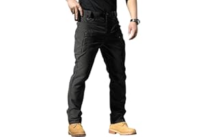 Bakgeerle Tactical Pants for Men Waterproof Construction Cargo Pants with Pockets Ripstop Hiking Big and Tall Work Pants
