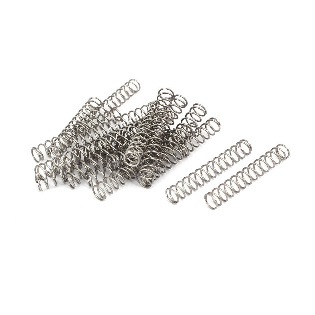 sourcingmap Compression Spring,304 Stainless Steel,8mm OD,0.8mm Wire Size,50mm Free Length,Silver Tone,20Pcs