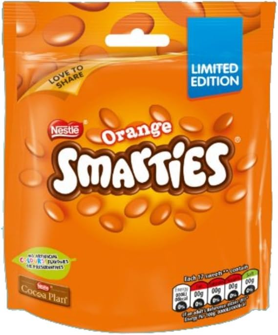 Nestle Orange Smarties Share Bag 112g 