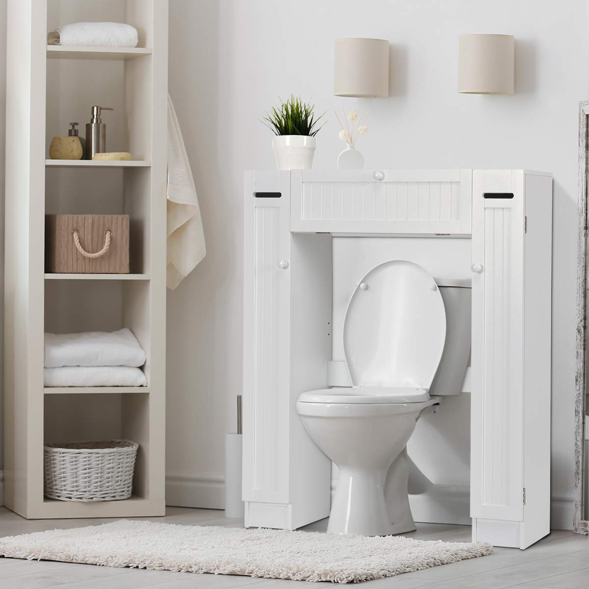 Тумба в туалетную комнату. Шкаф над унитазом. Стеллаж над унитазом. Полочка над унитазом. Этажерка над унитазом.