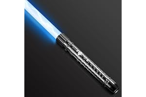 Homsky Lightsaber for Adult Kids, 11 Changeable Colors RGB Lightsaber with Alloy Handle, Dueling Lightsaber Toy, Type-C Rechargeable Light Sabers for Halloween Cosplay Dueling Play