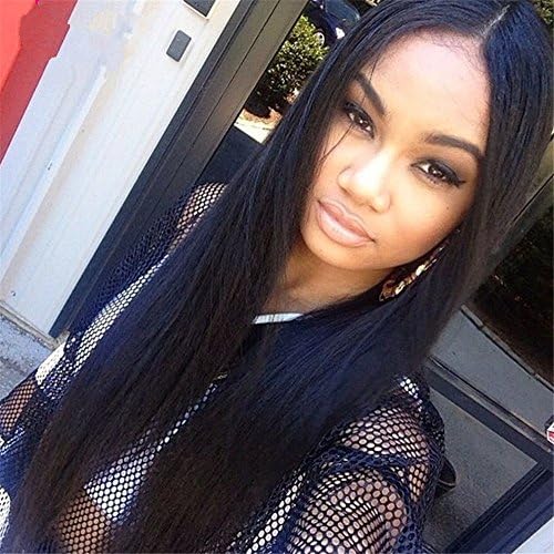 Secretgirl Black Wig Women Long Straight Hair Cosplay Costume Wig Middle Part