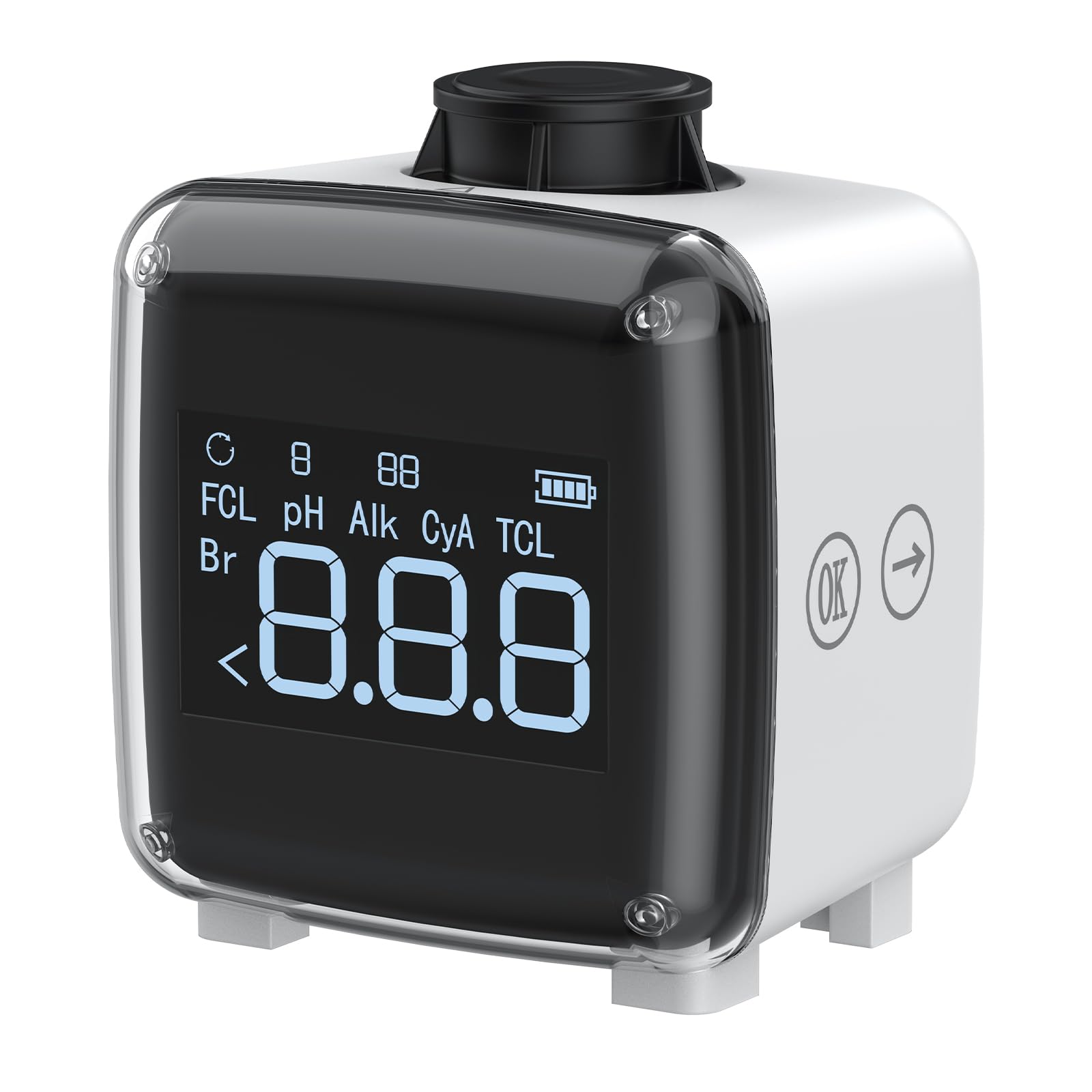 Photo 1 of Pawfly 6 in 1 Digital Water Testing Kit, Digital Hot Tub Water Tester, Digital Pool Water Tester for pH, Total Chlorine, Free Chlorine, Total Alkalinity, Cyanuric Acid & Bromine, Digital Pool Test Kit