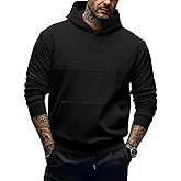 JMIERR Mens Casual Hooded Collar Fleece Hoodies Pullover Sweatshirts Warm Long Sleeve Shirts