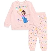 Ms. Rachel Animals Fleece Crossover Sweatshirt and Jogger Pants Outfit Set Infant to Toddler Sizes (12 Months - 5T)