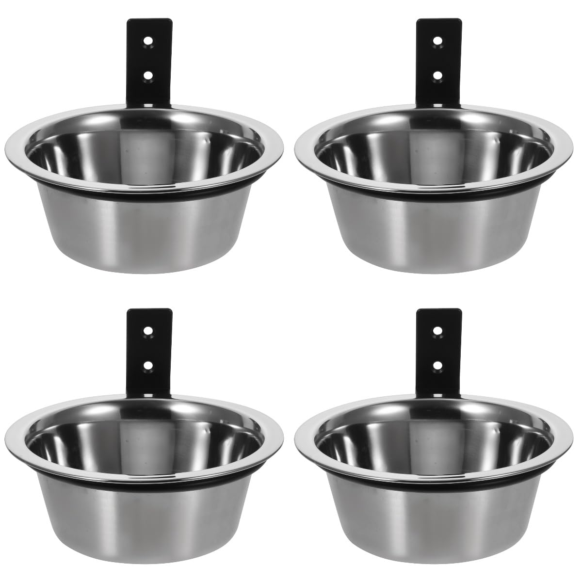 Wall Mounted Dog Bowls 4 Sets Wall Mounted Elevated Dog Bowl Wall Mounted Dog Bowl Stainless Steel Dog Bowls Dog Bowls Crate Water Bowl Tableware Foldable