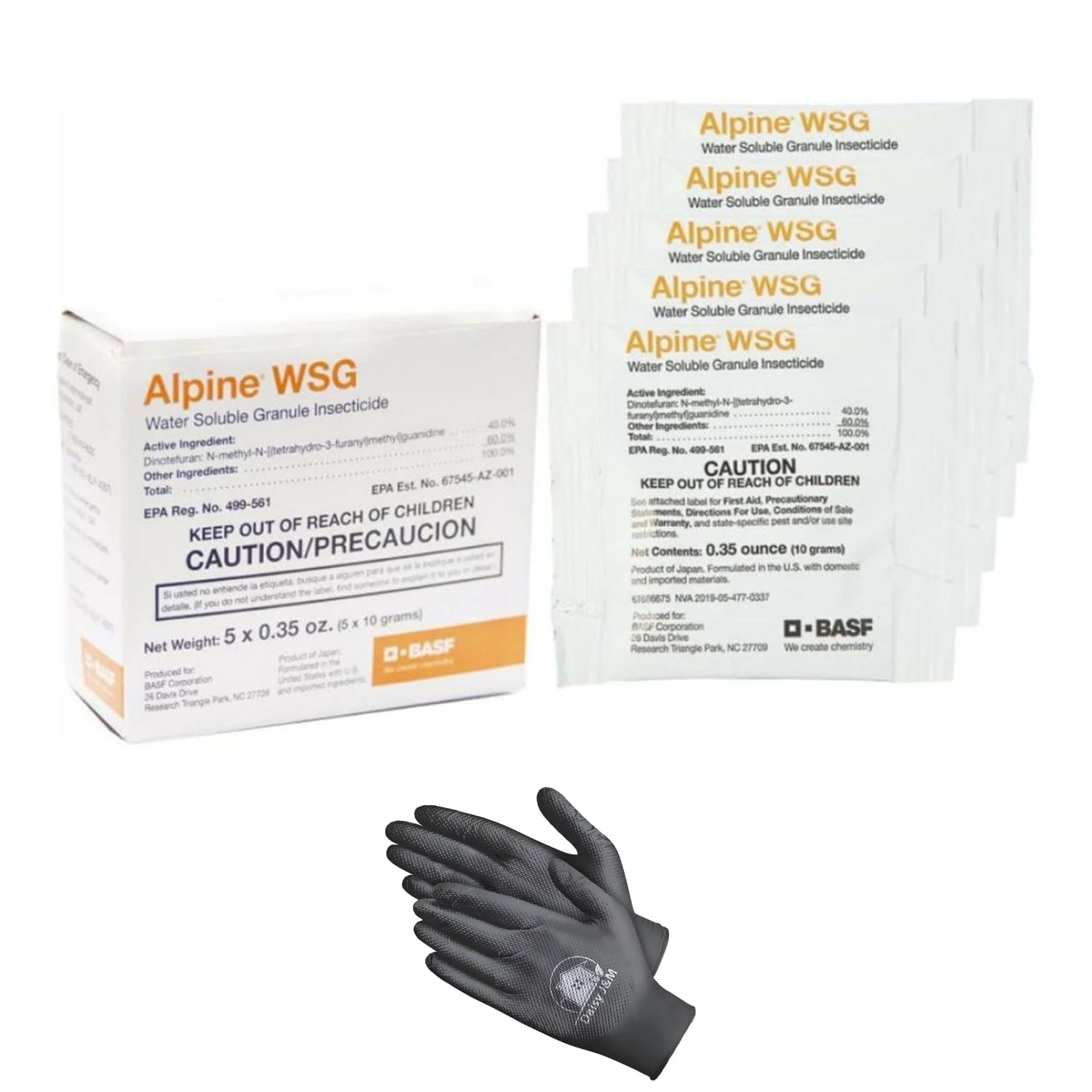 Photo 1 of BASF Alpine WSG (5 x 10g) + Disposable Gloves