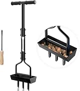 vanpein Lawn Aerator Coring Manual Hollow Tine Aerator with Core Box Black view 1