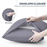 DN Pillow Cases 2 Pack Charcoal 50x75cm Envelope Closure view 4