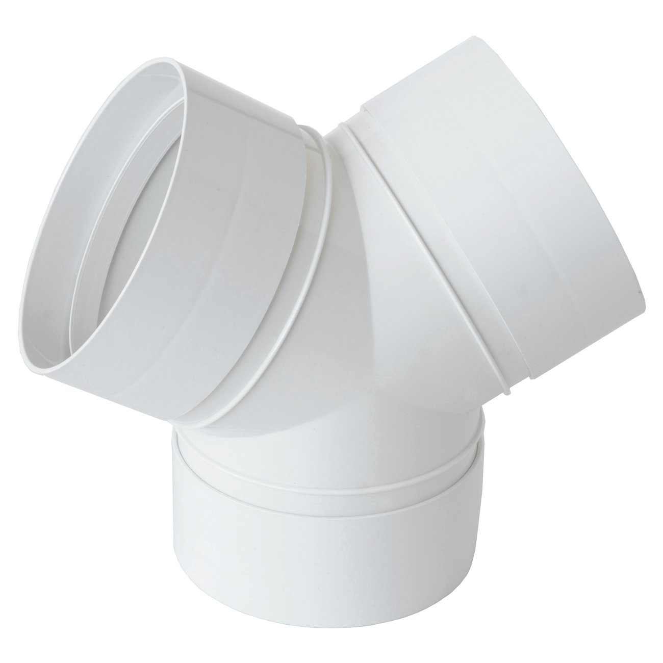 La Ventilazione CRY125B Y-Fitting in ABS for ducted Ventilation, White, ø 125 mm