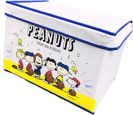 Amazon たっぷり入る スヌーピー フタ付き 収納ボックス 折りたたみ Box 約w38 H26 D26cm ホワイト 収納ケース ボックス オンライン通販