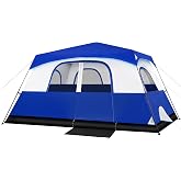Romswi Instant Camping Tent, 60 Seconds Setup Family Cabin Tent with Rainfly, Large Portable Tent with Water Resistant Fabric, B3 Mesh Windows for Outdoor Camping &amp; Hiking