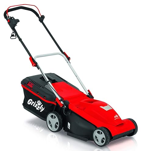 Grizzly Elektro Rasenmäher ERM 1637, 1600 Watt Turbo Power Motor, Platzsparende Stow-Funktion, Kantennahes Mähen