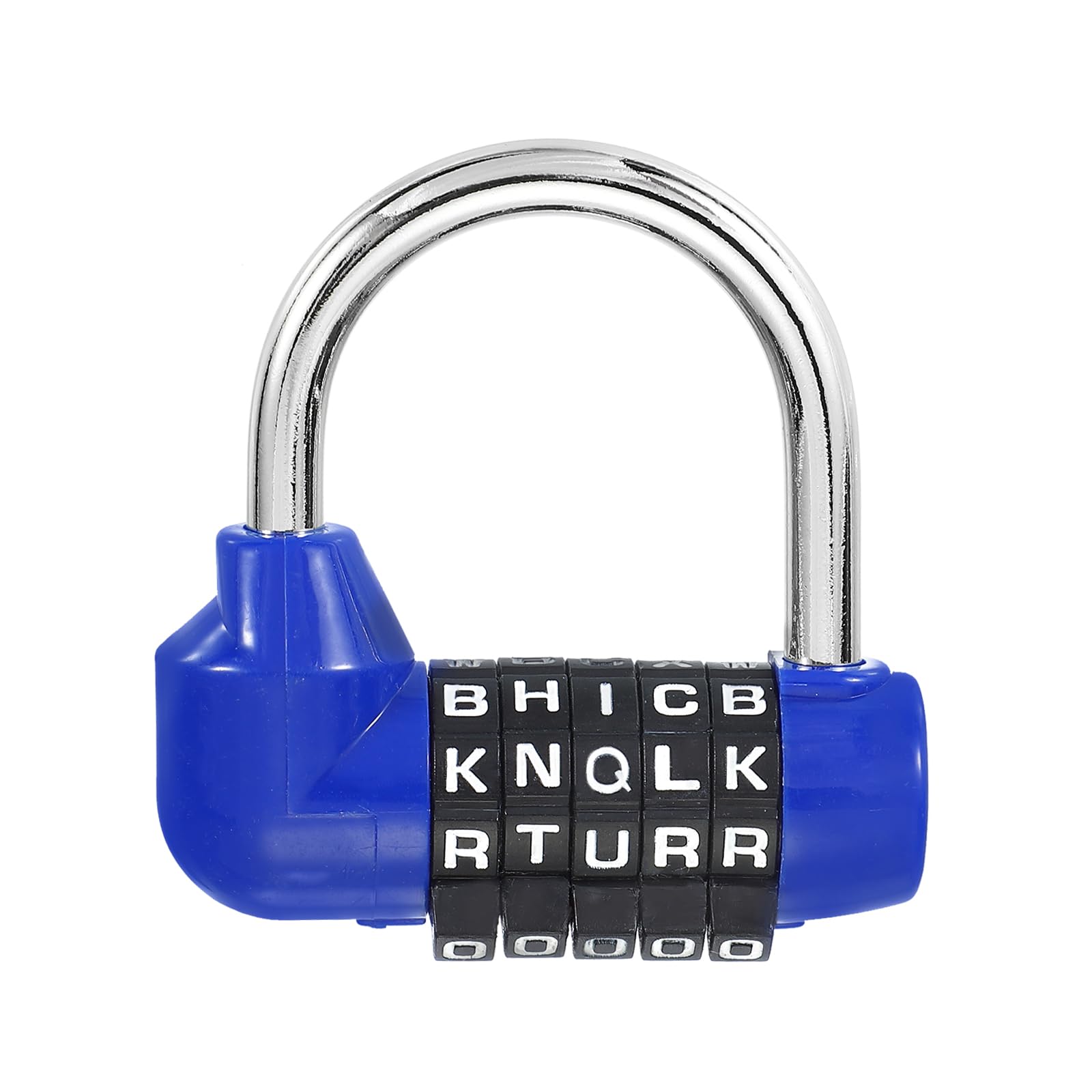 PATIKIL Combination Padlock, 5 Digit Gym Locker Lock Alloy Steel Password Safety Padlock Keyless for Sports Locker Fence Toolbox Case Drawer, Blue