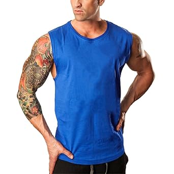 OSYARD Herren Sommer T-Shirt, Men's Fitnessstudios Bodybuilding Tops Fitness Ärmelloses Muskelshirt Weste,Heißer Verkauf Frei