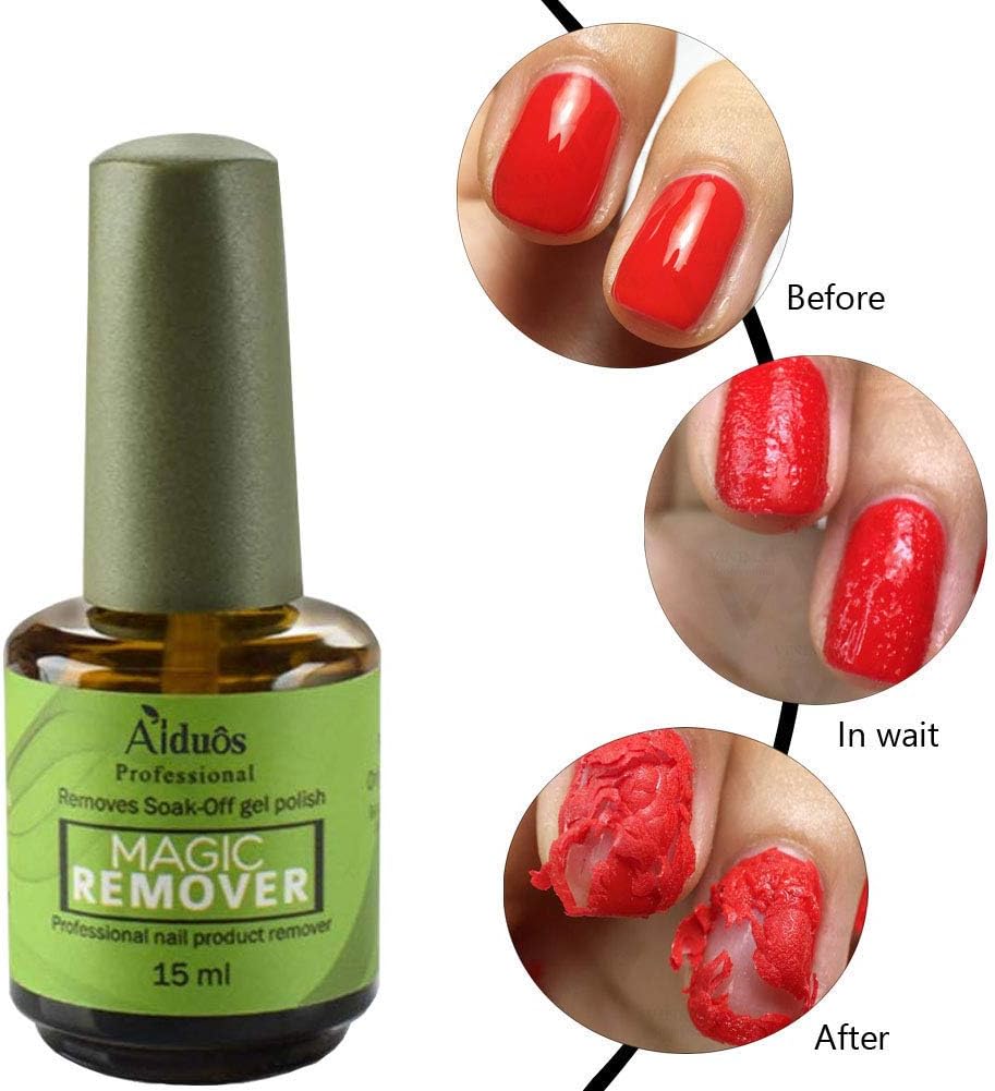 Nail Polish Remover Soak-Off Gel Magic Nail Polish Remover Gel Professional Removes Soak-Off Gel Polish in 2-5 Minutes Easily & Quickly Don't Hurt Your Nails 15m